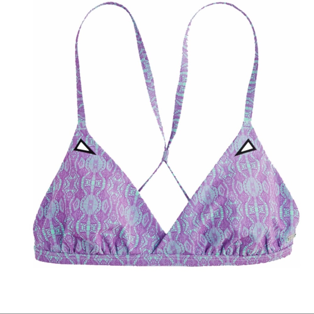 Under Armour Hydro Faris Purple Aqua Bikini Top Size Small